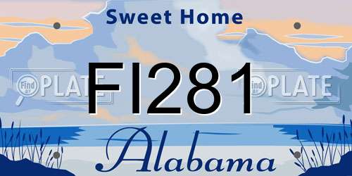 FI281 Alabama License Plate