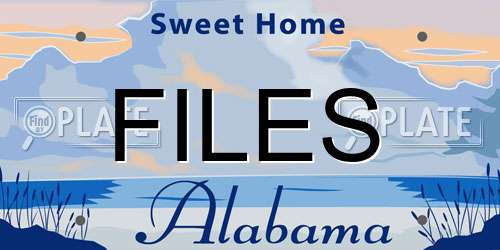 FILES Alabama License Plate