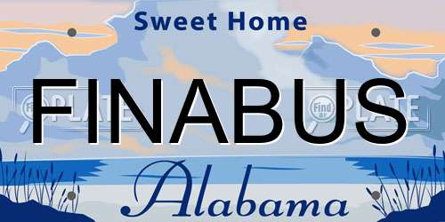 FINABUS Alabama License Plate