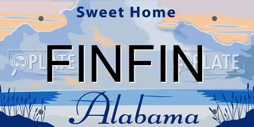FINFIN Alabama License Plate