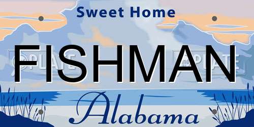 FISHMAN Alabama License Plate