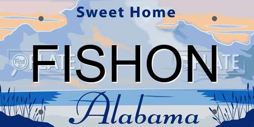 FISHON Alabama License Plate