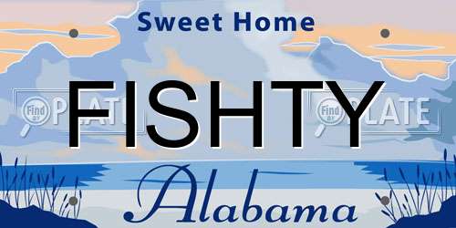 FISHTY Alabama License Plate