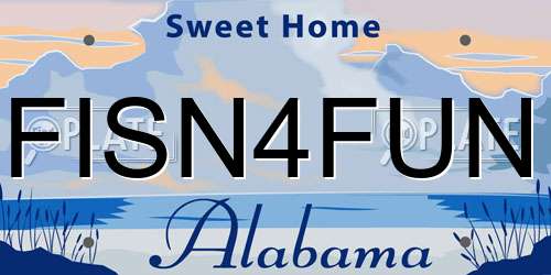 FISN4FUN Alabama License Plate