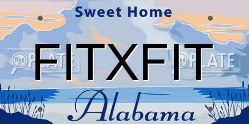 FITXFIT Alabama License Plate