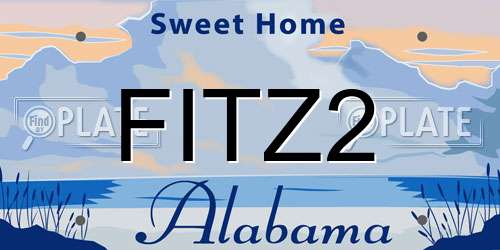FITZ2 Alabama License Plate