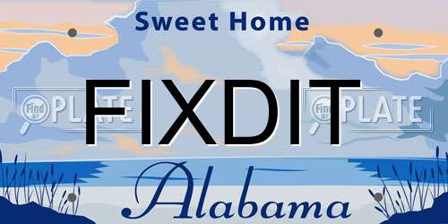 FIXDIT Alabama License Plate