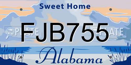 FJB755 Alabama License Plate
