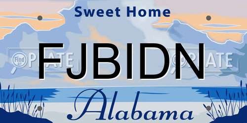 FJBIDN Alabama License Plate