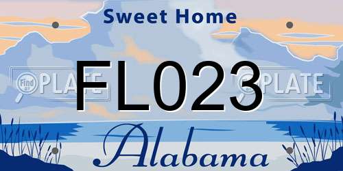 FL023 Alabama License Plate