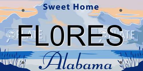 FL0RES Alabama License Plate