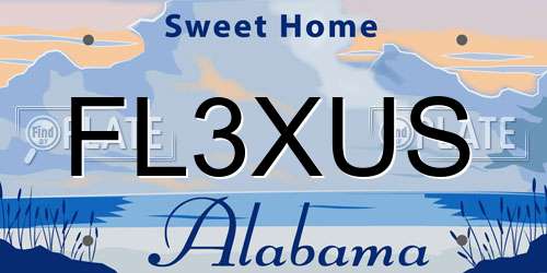 FL3XUS Alabama License Plate