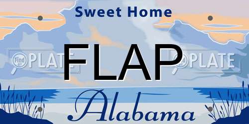 FLAP Alabama License Plate
