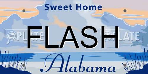 FLASH Alabama License Plate