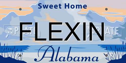 FLEXIN Alabama License Plate