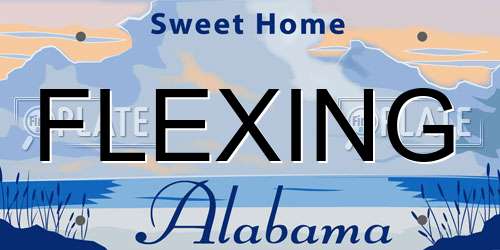 FLEXING Alabama License Plate