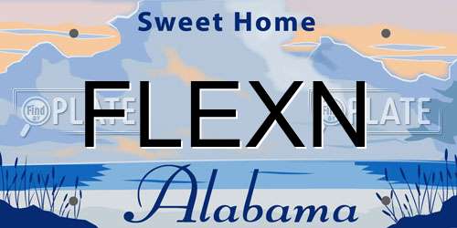 FLEXN Alabama License Plate