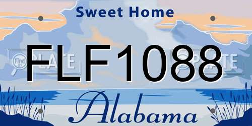 FLF1088 Alabama License Plate