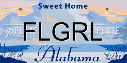 FLGRL Alabama License Plate