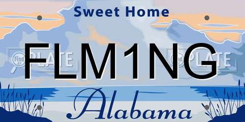 FLM1NG Alabama License Plate