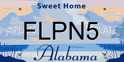 FLPN5 Alabama License Plate