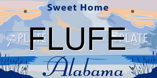 FLUFE Alabama License Plate