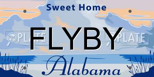 FLYBY Alabama License Plate