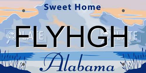 FLYHGH Alabama License Plate