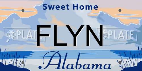 FLYN Alabama License Plate