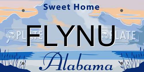 FLYNU Alabama License Plate