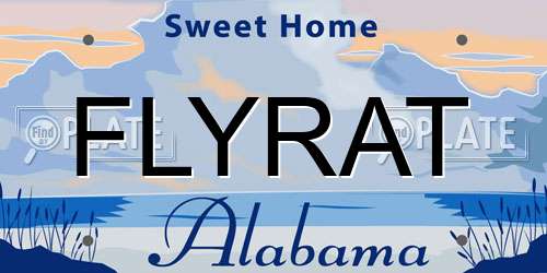 FLYRAT Alabama License Plate
