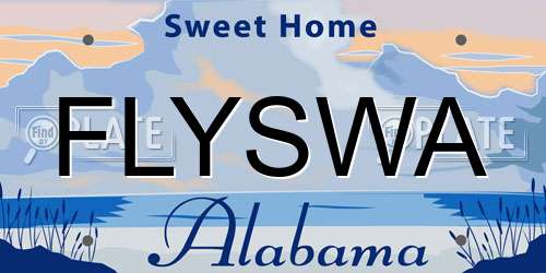 FLYSWA Alabama License Plate