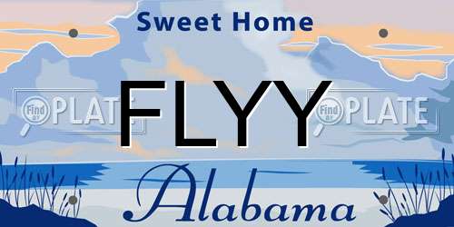FLYY Alabama License Plate