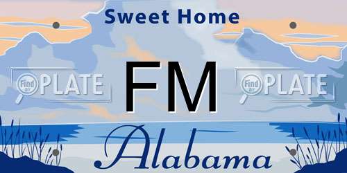 FM Alabama License Plate