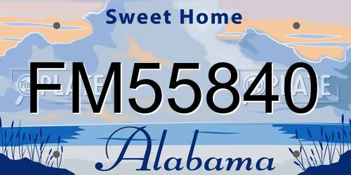 FM55840 Alabama License Plate