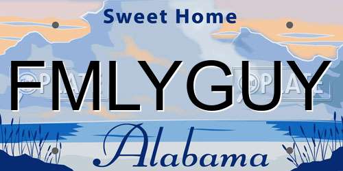 FMLYGUY Alabama License Plate