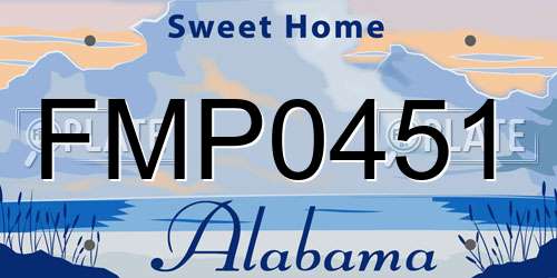 FMP0451 Alabama License Plate