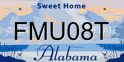 FMU08T Alabama License Plate