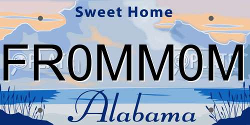 FR0MM0M Alabama License Plate