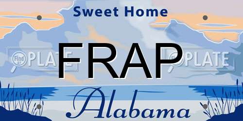 FRAP Alabama License Plate
