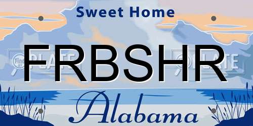 FRBSHR Alabama License Plate