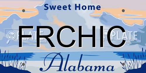 FRCHIC Alabama License Plate