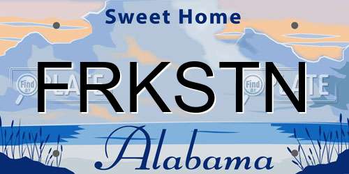 FRKSTN Alabama License Plate