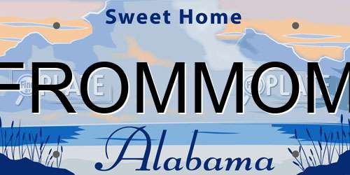 FROMMOM Alabama License Plate