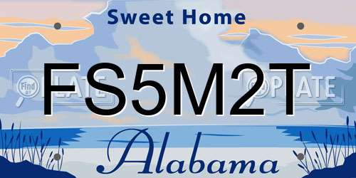 FS5M2T Alabama License Plate