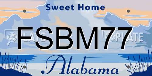 FSBM77 Alabama License Plate