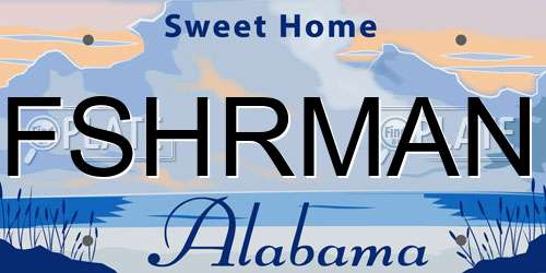 FSHRMAN Alabama License Plate