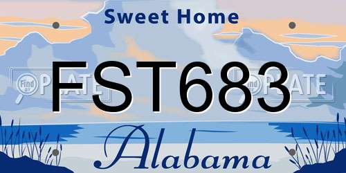 FST683 Alabama License Plate