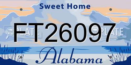 FT26097 Alabama License Plate