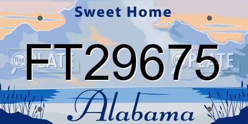 FT29675 Alabama License Plate